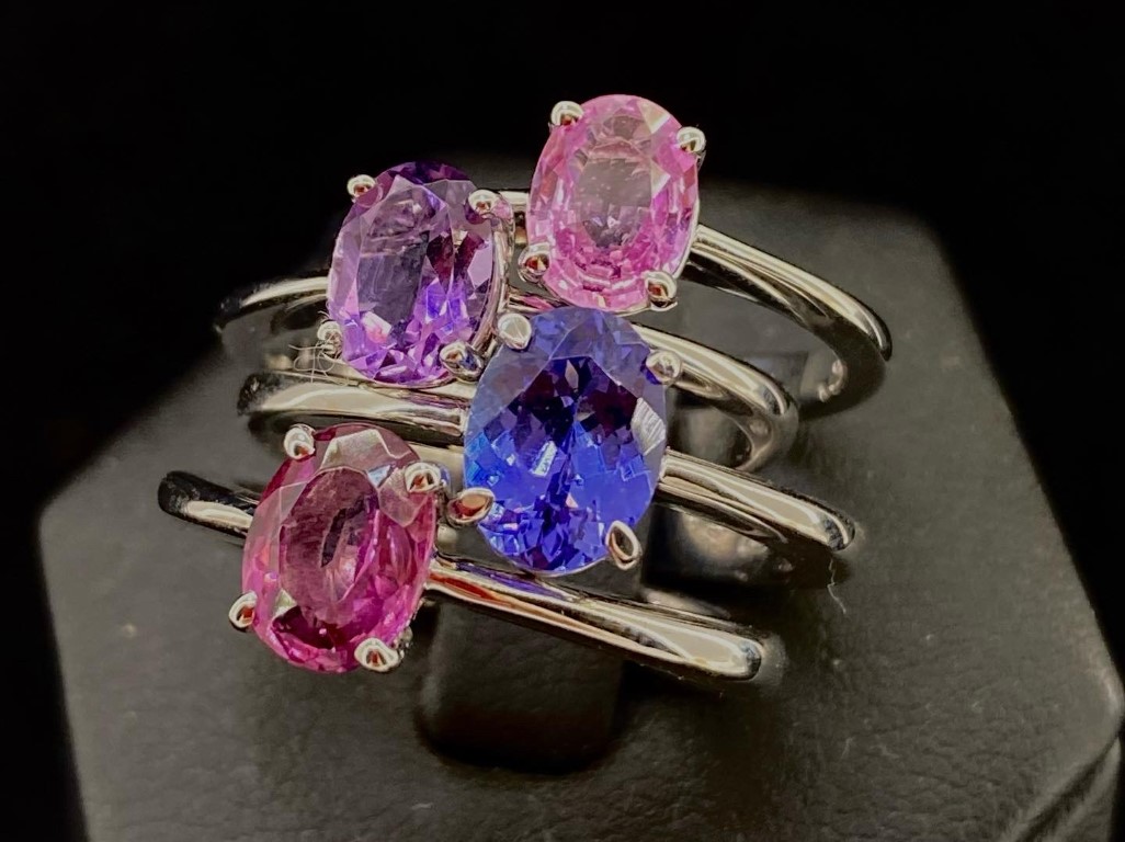 tanzanite ametista zaffiro rodolite